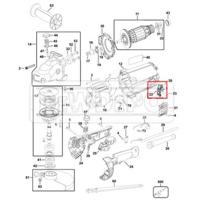 617001-00 Dewalt D28413 Kömür Yuvası