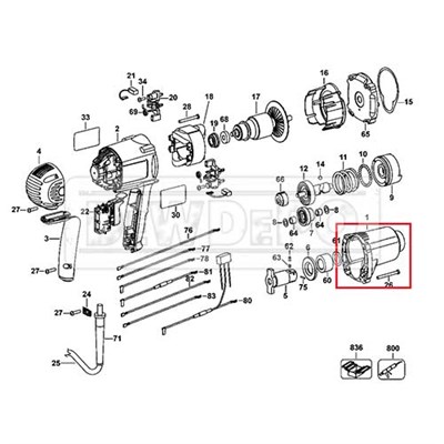 621136-00 Dewalt DW294 Dişli Kutusu