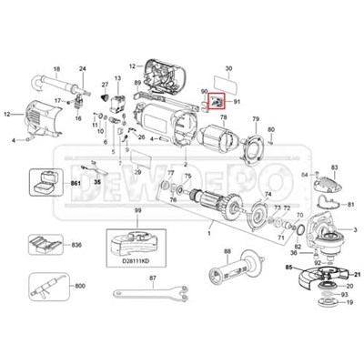 623608-00 Dewalt D28111 Sürgü Düğme