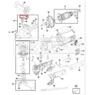 630553-00 Dewalt DWE492 Dişli Kutusu Düğmesi