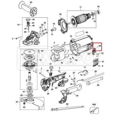 645650-00 Dewalt DWE496 Kömür Yuvası Yayı