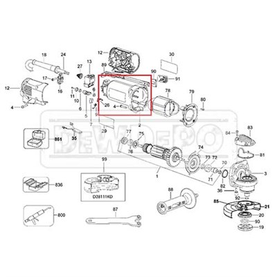 650994-00 Dewalt DWEN201 Yastık Gövde
