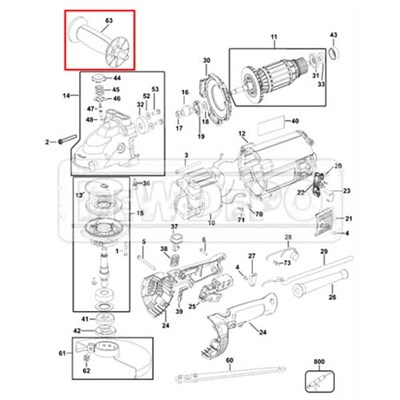 651858-01 Dewalt DWE496 Tutma Kolu