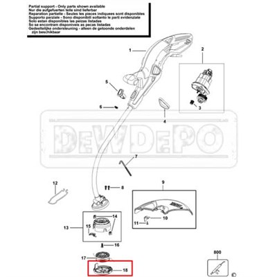 90529055-01 Black+Decker GL701 Misina Kapağı
