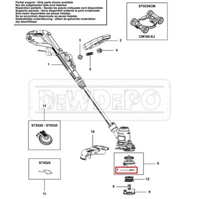 90567075 Black+Decker ST5530 Manivela