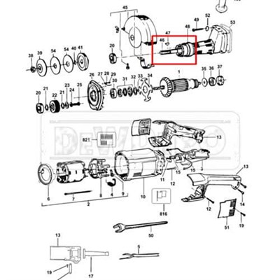 937982-01 Dewalt DW882 Şaft