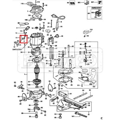940146-00 Dewalt DW625E Motor Kömürü