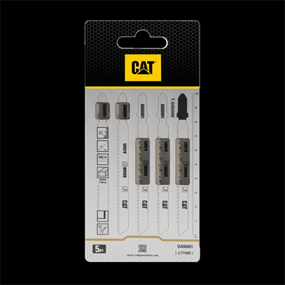 CAT DA06001 5 Parça Profesyonel Ahşap Hızlı/Kaba Kesim Dekupaj Testere Bıçağı, Ucu