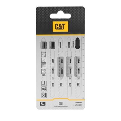 CAT DA06004 5 Parça Profesyonel Ahşap Ters Çapaksız Temiz Kesim Dekupaj Testere Bıçağı, Ucu