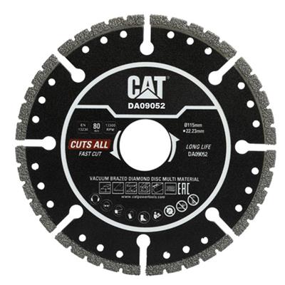 CAT DA09052 115mm Profesyonel Çelik, İnox, Alüminyum, PVC, Fayans, Çok Amaçlı Elmas Kesme Diski (Soketli, Aralıklı Kenar)