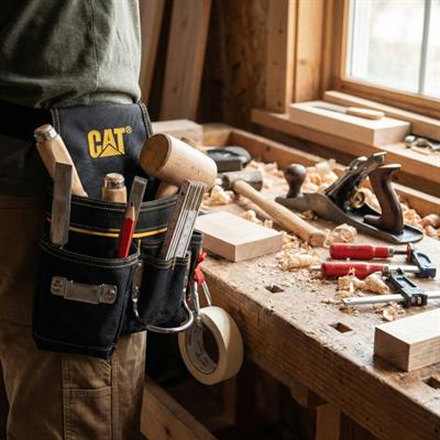 CAT DA980564 Askı Kancalı Ağır Hizmet Bel Alet Çantası