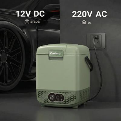 Coolist CLK12G 12/24Volt/ 220Volt 12 Litre Taşınabilir Kompresörlü Oto Buzdolabı