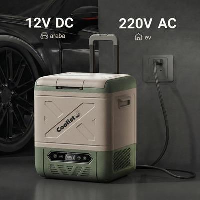 Coolist CLK18W 12/24Volt/ 220Volt 18 Litre Kompresörlü Tekerlekli Outdoor Oto Buzdolabı