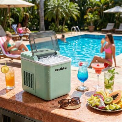 Coolist CLK2BM 12/24Volt/ 220Volt 1.3 Litre Kompresörlü Otomatik Buz Yapma Makinesi