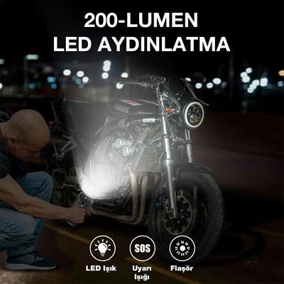 Lokithor J1350PRO 12V 1350Amp LiFePO4 Akıllı Akü Takviye + Powerbank + Led Lamba