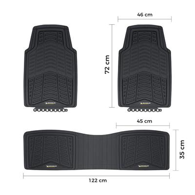 Michelin MC33863 Tüm Araçlara Uyumlu 3 Parça Üniversal 3D Havuzlu Oto Paspas