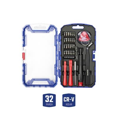 WORKPRO WP200541 32 Parça CR-V Hassas Elektronikçi/Telefoncu Profesyonel Onarım Seti