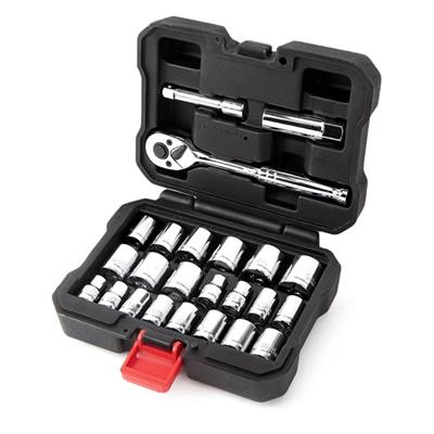 WORKPRO WP202541 3/8’ CR-V 24 Parça Metrik/İnç Ağır Hizmet Lokma Takımı
