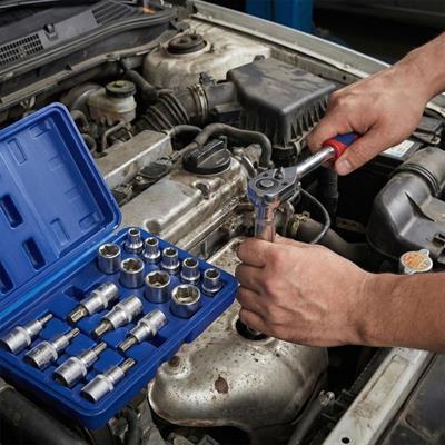 WORKPRO WP202596 1/2’ CR-V 16 Parça Ağır Hizmet Torx Lokma Soketi / Ucu