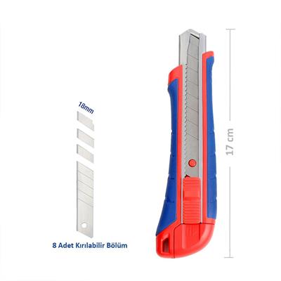WORKPRO WP212009 18MM Ağır Hizmet Paslanmaz Çelik Kasa Maket Bıçağı