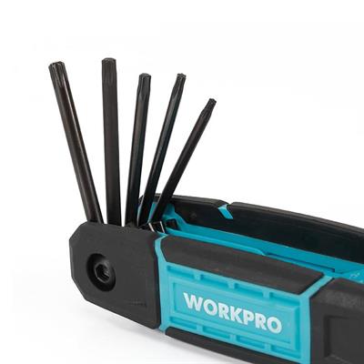 WORKPRO WP222030 8 Parça CR-V Çakı Tipi Torx Profesyonel Allen Anahtar Takımı