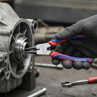 WORKPRO WP231152 180MM Cr-V Düz Yaylı Profesyonel İç Segman Pensesi