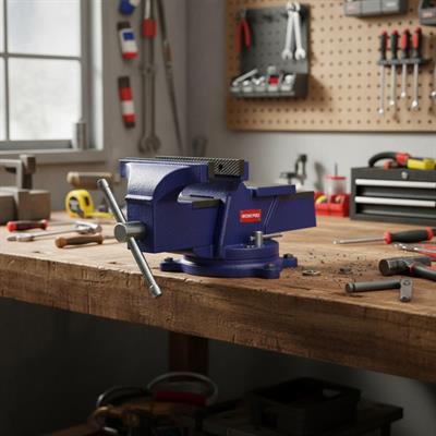 WORKPRO WP233006 125mm 360° Döner Tabanlı Örslü Profesyonel Tezgâh Mengene