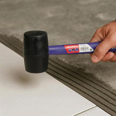 WORKPRO WP241041 57mm 450Gr PVC PP Saplı Siyah Kauçuk Tokmak