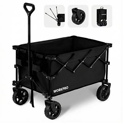 WORKPRO WP285015 80Kg 4 Tekerli Katlanabilir Ağır Hizmet Taşıma Arabası