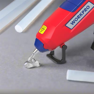 WORKPRO WP432002 11x200mm Sıcak Silikon Tabancası İçin 50 Adet Şeffaf Yedek Silikon/Mum