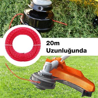 WORX WA0209 WG185E/WG186E İçin 2.4mm 20 Metre (5x 4m) PRO-GRADE Spiral Burgulu Yedek Misina