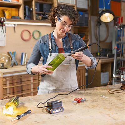 WORX WX990 MAKERX 20Volt 2.0Ah. Kömürsüz Profesyonel Gravür + 50MM Açılı Avuç Taşlama Kombo Set + 39 Parça aksesuar