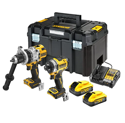 Dewalt 3lü Makine Seti 18V Kömürsüz 2x4 Ah + 2x5 Ah Akü