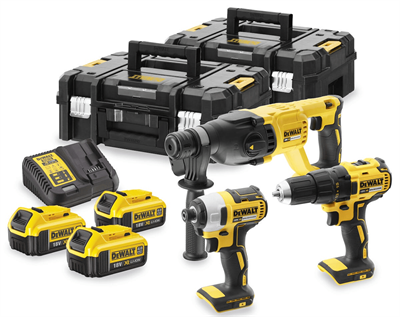Dewalt DCK369M3T 18V Kömürsüz 3x 4 Ah Akü 3lü Makine Seti