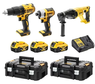 Dewalt DCK369M3T 18V Kömürsüz 3x 4 Ah Akü 3lü Makine Seti