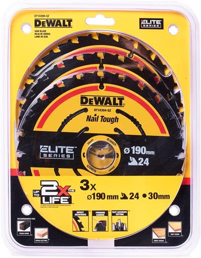 Dewalt DT10399 Extreme Daire Testere Bıçağı 190mm 3lü Paket