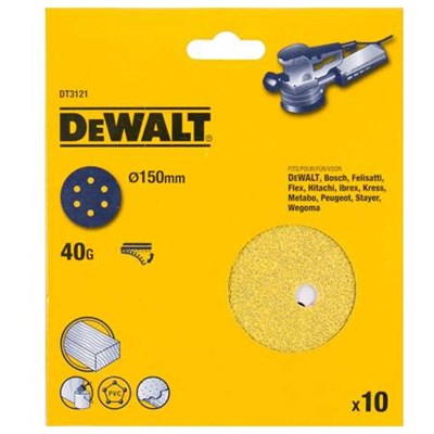 Dewalt DT3121 Cırtlı Zımpara Kağıdı 40 Kum 150 mm