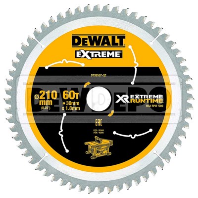 Dewalt DT99566 Ahşap Elmas Testere Bıçağı 210 mm | dewdepo