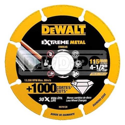 Dewalt DW8545 Extreme Metal Max Kesme Diski 115 x 22,2 mm