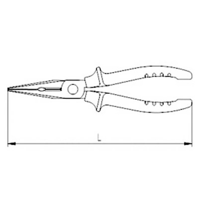 İzeltaş 200 mm Uzun Kargaburun Düz Uçlu Opak