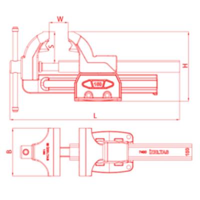 İzeltaş Dövme Çelik Mengene 150 mm