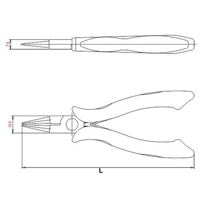 İzeltaş Elektronikçi Yuvarlak Uçlu Kargaburun 125 mm