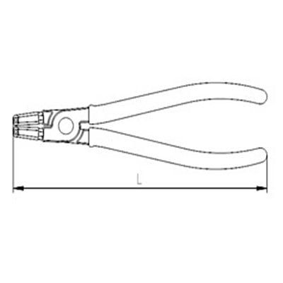İzeltaş İç Segman Pense Eğri 210 mm