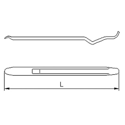 İzeltaş Kıvrık Uçlu Krom Levye