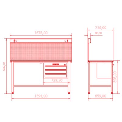 İzeltaş Panolu Servis Masası