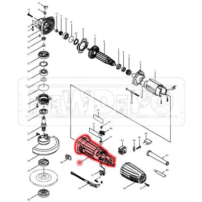 Makita GA4530 Yastık Gövde 451128-1