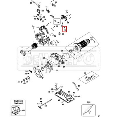 N024448 Dewalt DWE560 Kömür Kapağı