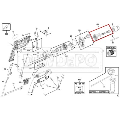 N044176 Dewalt DWD024S Grup Dişli
