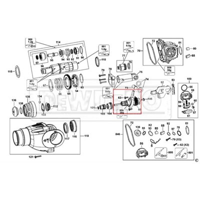 N076098 Dewalt D25124K Grup Dişli