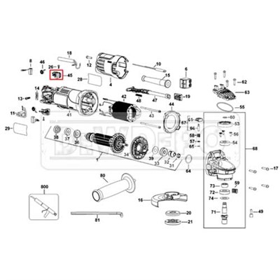 N097702 Dewalt DWE4050 Kömür Yuvası